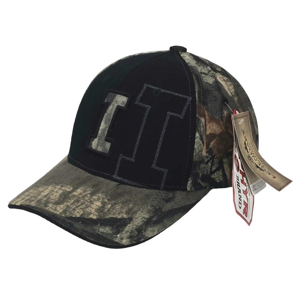 Indiana Hoosiers Hat OSFA Black Camo Mossy Oak Zephyr Shadow Stalker NCAA